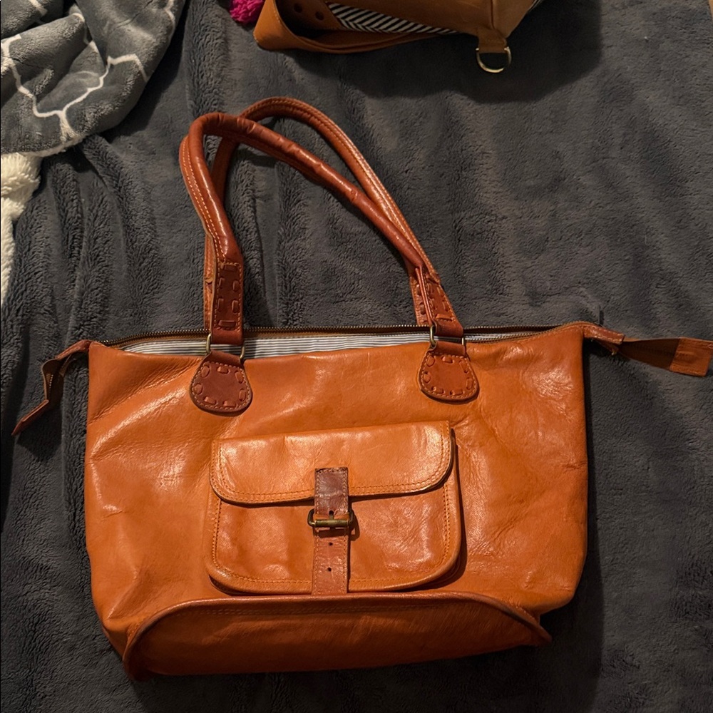 Noonday - leather Women's Tote Bag in Cognac Brown